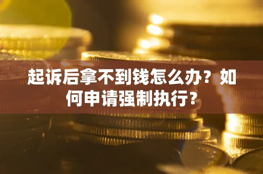 济南起诉后拿不到钱怎么办？如何申请强制执行？