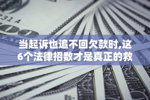 济南当起诉也追不回欠款时,这6个法律招数才是真正的救命稻草